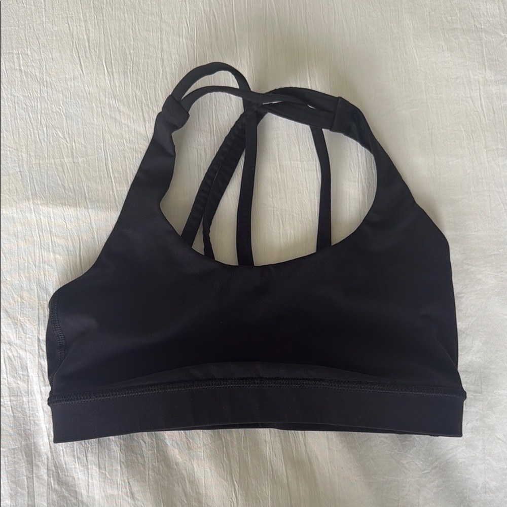 Lululemon Women's Black Strappy Sports Bra
